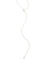 Jennifer Zeuner | Metallic White Sapphire Baguette Lariat Necklace | Lyst