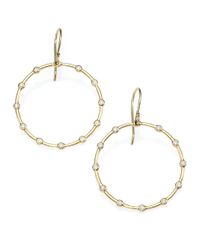 Ippolita | Metallic Diamond & 18k Yellow Gold Station Drop Hoop Earrings | Lyst