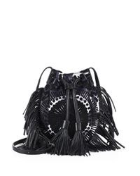 Rebecca Minkoff | Black Revel Phone Leather & Canvas Crossbody Bag | Lyst