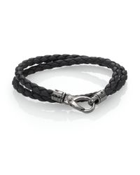 Tod's | Gray Leather Double-wrap Bracelet for Men | Lyst