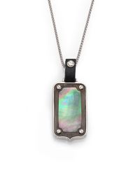 Stephen Webster | Metallic Plated Sterling Silver & Mother-of-pearl Dog Tag Pendant | Lyst