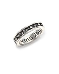 King Baby Studio | Metallic Sterling Silver Star Stackable Band Ring for Men | Lyst