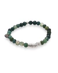 Tateossian | Green Silver Discs Bracelet for Men | Lyst