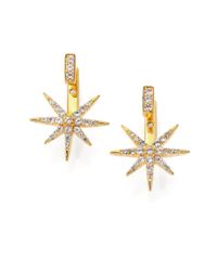 Elizabeth and James | Metallic Astral Pave White Topaz Ear Jacket & Stud Earrings Set | Lyst