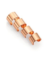 Maison Margiela | Pink Knuckle Duster Four-band Ring Set/rose Goldtone | Lyst