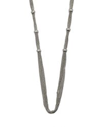 ABS By Allen Schwartz | Metallic Pave Rondelle Link Chain Necklace | Lyst
