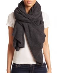 White + Warren | Gray Cashmere Travel Wrap | Lyst
