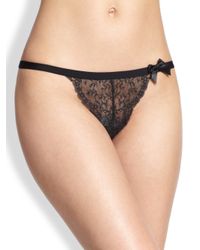 Huit | Black Nouvel Emoi Lace Thong | Lyst