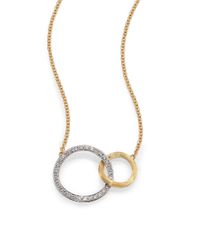 Marco Bicego | Metallic Jaipur Link Diamond, 18k White & Yellow Gold Necklace | Lyst