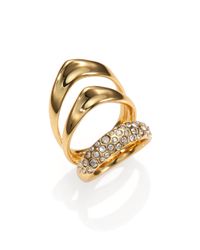 Alexis Bittar | Metallic Miss Havisham Liquid Crystal Triple-band Ring/goldtone | Lyst