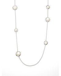 Ippolita | Metallic Wonderland Mother-of-pearl, Clear Quartz & Sterling Silver Lollipop Doublet Station Necklace | Lyst