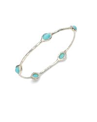 Ippolita | Blue Rock Candy Turquoise & Sterling Silver Five-stone Bangle Bracelet | Lyst