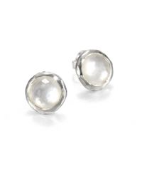 Ippolita | Metallic Wonderland Mother-of-pearl, Clear Quartz & Sterling Silver Lollipop Doublet Stud Earrings | Lyst