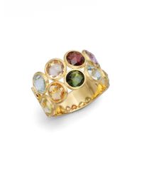Marco Bicego | Metallic Jaipur Semi-precious Multi-stone & 18k Yellow Gold Two-row Ring | Lyst