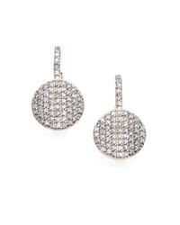 Phillips House | Metallic Pave Diamond & 14k Yellow Gold Petite Infinity Drop Earrings | Lyst