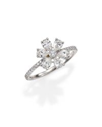 Kwiat | Elements Diamond & 18k White Gold Flower Ring | Lyst