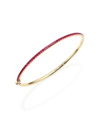 Kwiat | Pink Sapphire & 18k Yellow Gold Stacking Bangle Bracelet | Lyst