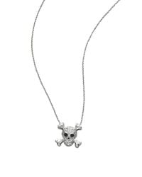 Roberto Coin | Tiny Treasures Diamond & 18k White Gold Skull Pendant Necklace | Lyst