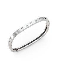 Roberto Coin | Metallic Pois Moi Diamond & 18k White Gold Single-row Bangle Bracelet | Lyst