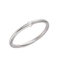 Roberto Coin | Metallic Primavera Diamond & 18k White Gold Woven Bracelet | Lyst