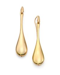 Roberto Coin | Metallic 18k Yellow Gold Long Teardrop Earrings | Lyst