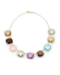 Roberto Coin | Multicolor Semi-precious Multi-stone & 18k Yellow Gold Necklace | Lyst