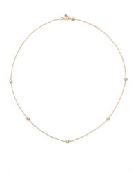 Roberto Coin | Metallic Diamond & 18k Yellow Gold Station Necklace/18 | Lyst