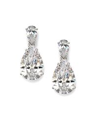 Adriana Orsini | Green Sterling Silver Pear Drop Earrings | Lyst