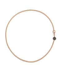Pomellato | Pink Sabbia Black Diamond & 18k Rose Gold Necklace | Lyst
