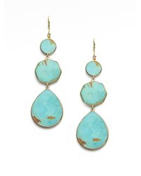 Ippolita | Blue Polished Rock Candy Turquoise & 18k Yellow Gold Crazy 8s Drop Earrings | Lyst