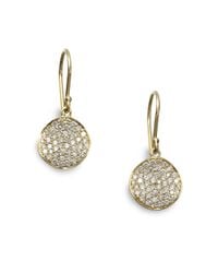 Ippolita | Metallic Stardust Diamond & 18k Yellow Gold Disc Earrings | Lyst