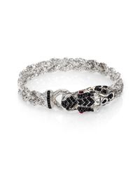 John Hardy | Metallic Naga Black Sapphire & Sterling Silver Dragon Braided Bracelet | Lyst