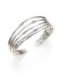 John Hardy | Metallic Bamboo Sterling Silver Four-band Cuff Bracelet | Lyst
