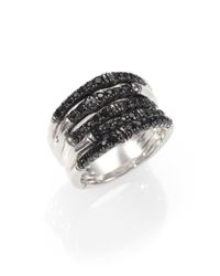 John Hardy | Bamboo Black Sapphire & Sterling Silver Multi-band Ring | Lyst