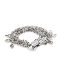 John Hardy | Metallic Naga 18K Yellow Gold & Sterling Silver Dragon Charm Multi-Strand Bracelet | Lyst