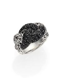 John Hardy | Black Classic Chain Sapphire & Sterling Silver Braided Ring | Lyst