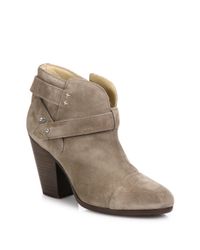 Rag & Bone - Gray Harrow Suede Ankle Boots - Lyst