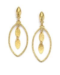 Gurhan | Metallic 24k Yellow Gold-layered Marquis Drop Earrings | Lyst