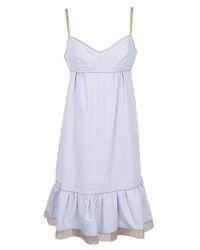Marc Jacobs - Blue Ruffle Detail Dress - Lyst