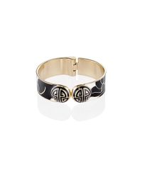 Shanghai Tang - Black Magnolia St Gold Bangle - Lyst
