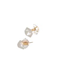 Melissa Joy Manning - Metallic Mini Bezel Wrapped Herkimer Diamond Earrings - Lyst