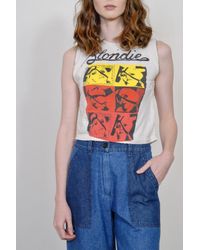 MadeWorn Multicolor Blondie Faces Zip Tee
