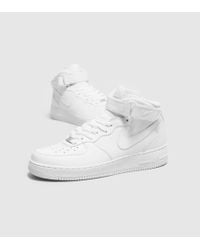 Lyst Nike Air Force 1 Mid in White for Men Lyst Nike Air Force 1 Mid in White for Men