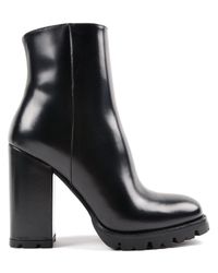Prada - Black Vitello Old Bootie 105mm - Lyst
