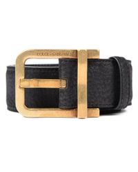 Dolce & Gabbana - Black Belt No Logo for Men - Lyst
