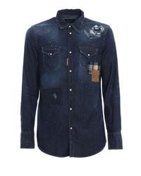 DSquared² Blue Denim Shirt for men