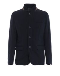 Herno Blue Blazer Storm System Loro Piana for men