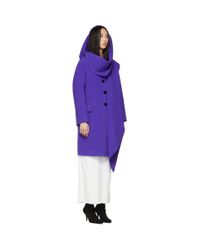Manteau en laine a col a revers crante mauve Marc Jacobs en coloris Purple