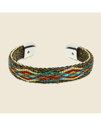 Chamula - Green Bendable Horsehair Bracelet - Brown/teal for Men - Lyst