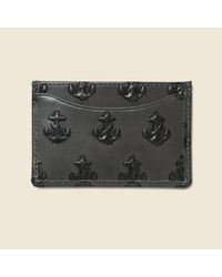 Jack Spade - Black Credit Card Holder Embossed Anchor - Grey for Men - Lyst